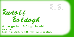 rudolf boldogh business card